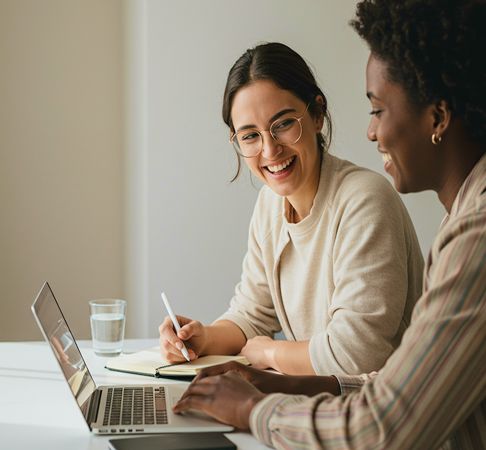 two smiling sme ladies