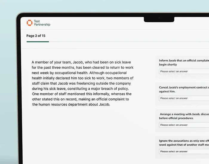 test partnership data strengths test
