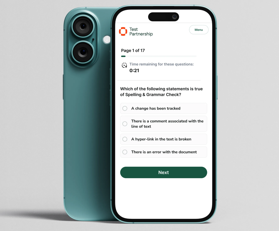 test partnership MS Word & Excel Skills Tests