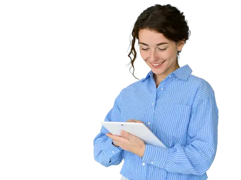 person using gamified assessments