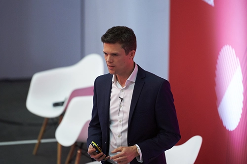 oliver savill presenting at conference